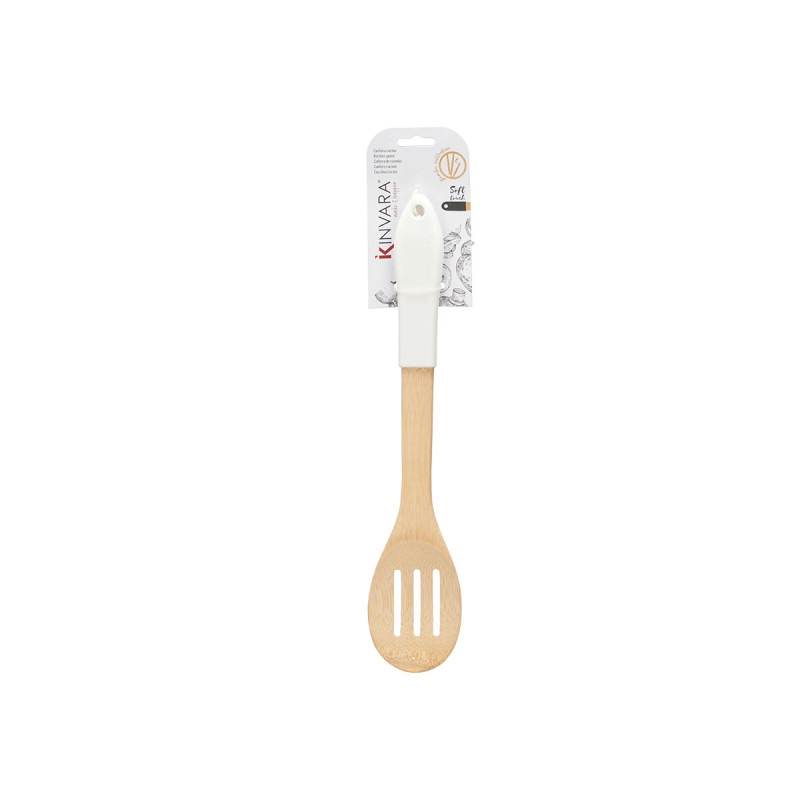 Bamboo Spoon wWhite Handle