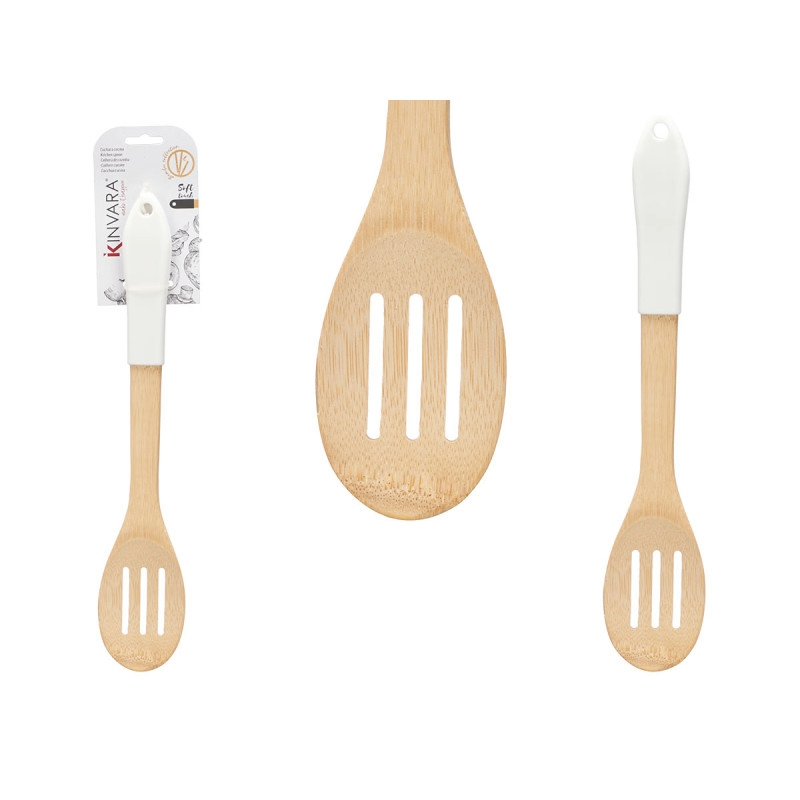 Bamboo Spoon wWhite Handle