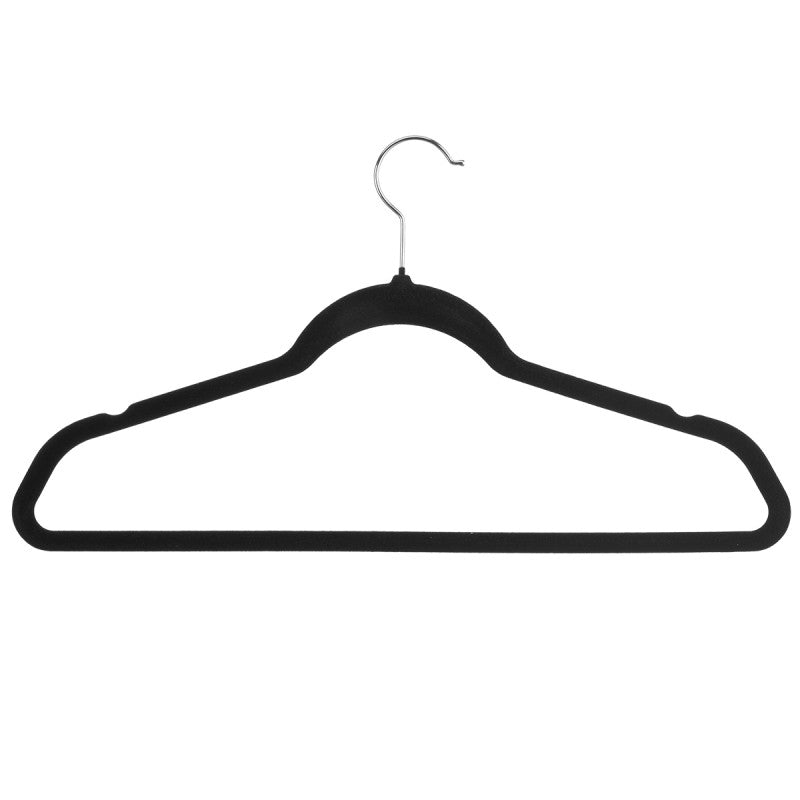Hangers Set 6 Black Flocked