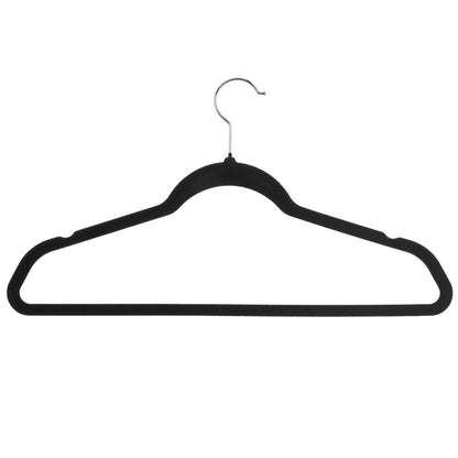 Hangers Set 6 Black Flocked