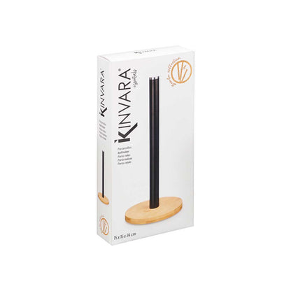 Bamboo Paper Towel Holder Black