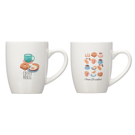 Porcelain Mug 2Assorted Prints 350ml