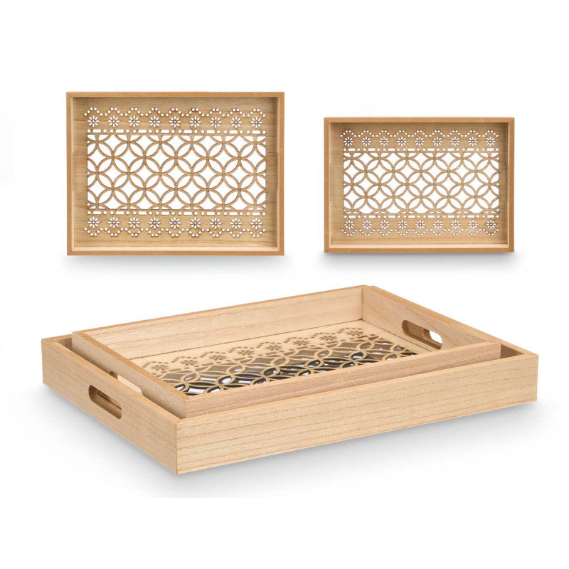 Trays Rec Circles 2pc Set