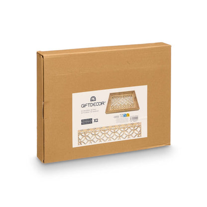 Trays Rec Circles 2pc Set
