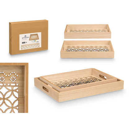 Trays Rec Circles 2pc Set