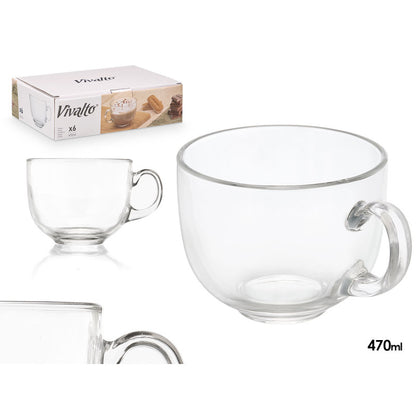 Glass Mug wHandle 470ml