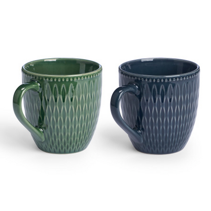 Ceramic Breakfast Mug 2Assorted 600ml