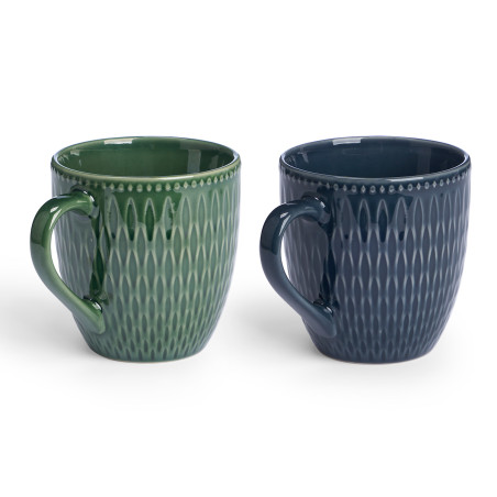 Ceramic Breakfast Mug 2Assorted 600ml