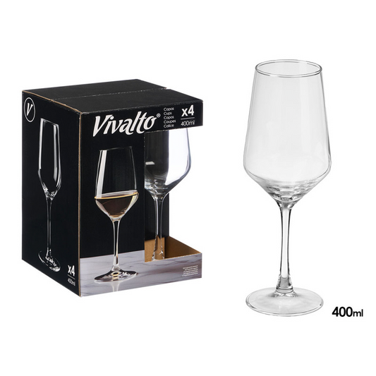 Conical Wine Glass Set 4pc 400ml