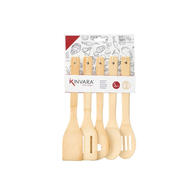 Utensils 5pc Set Bamboo