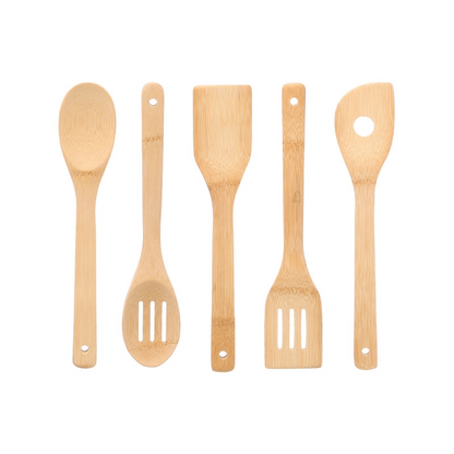 Utensils 5pc Set Bamboo