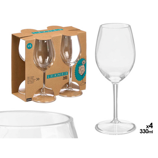 Plastic Wine Set 4pc  330ml
