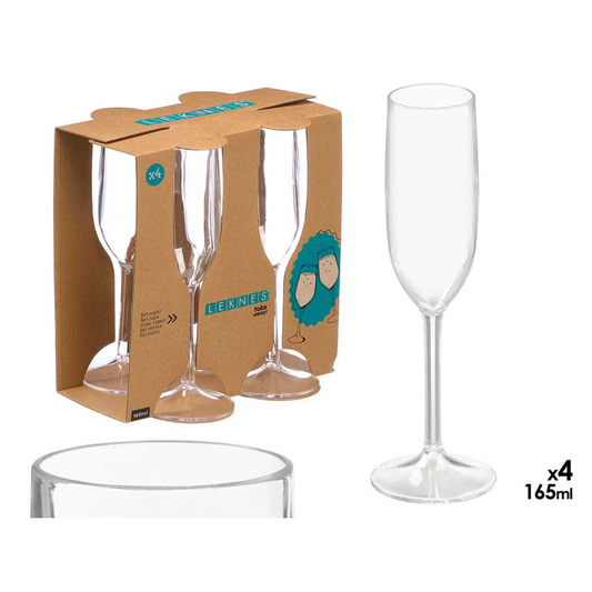 Plastic Champagne Set 4pc 165ml