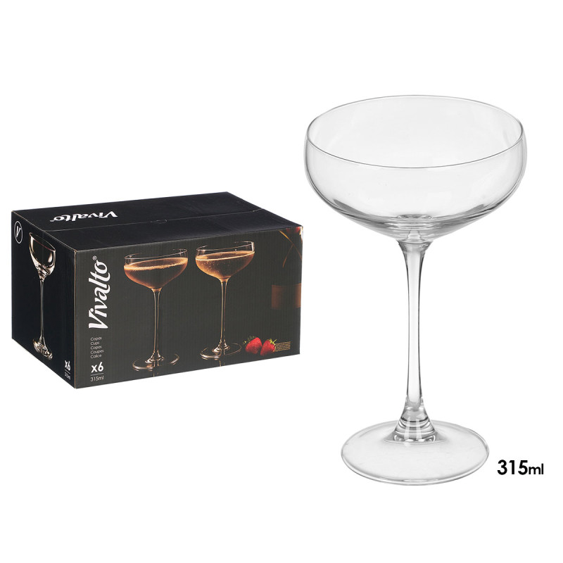 Champagne Glass Set 6pc 315ml