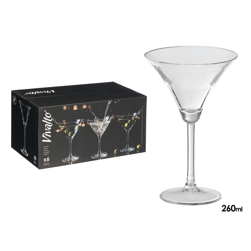 Martini Glass Set 6pc 260ml