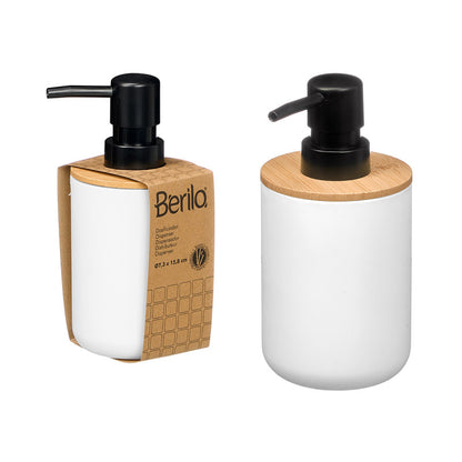 Dispenser Bamboo Plastic White