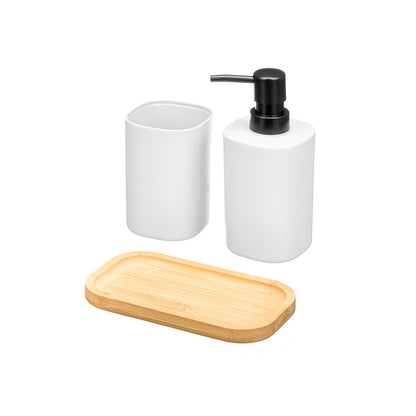 Bamboo Plastic Set White