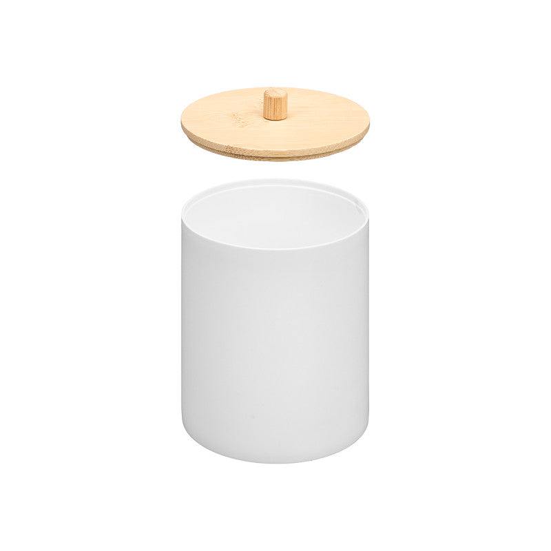 Canister Bamboo Lid White