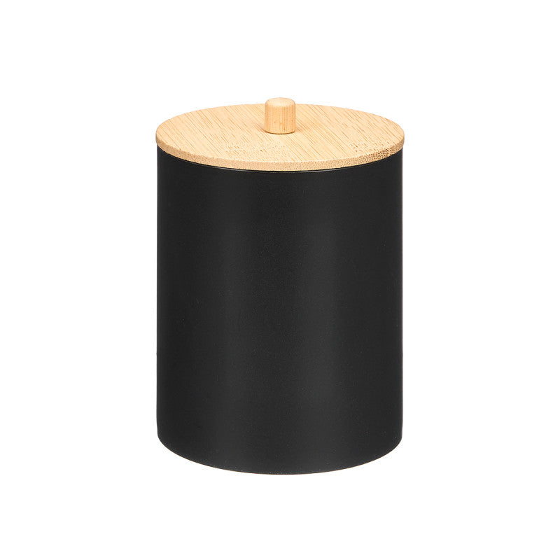 Canister Bamboo Lid Black