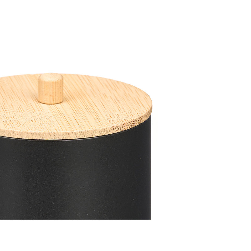 Canister Bamboo Lid Black