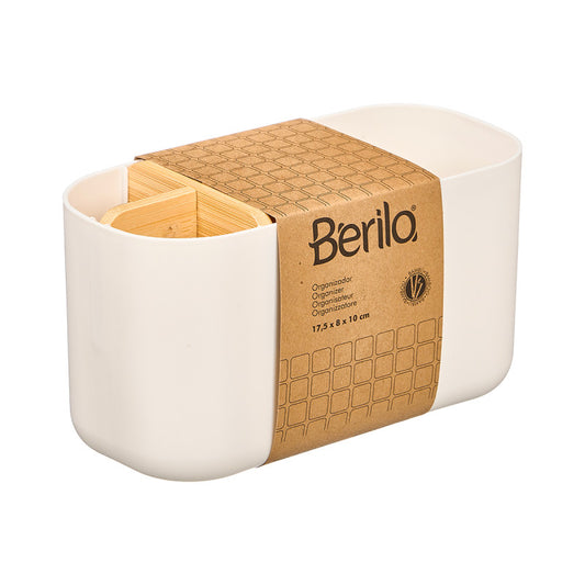 Organizer Plastic Bamboo 5Hole White