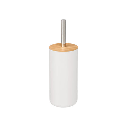 Bamboo Lid Toilet Brush White