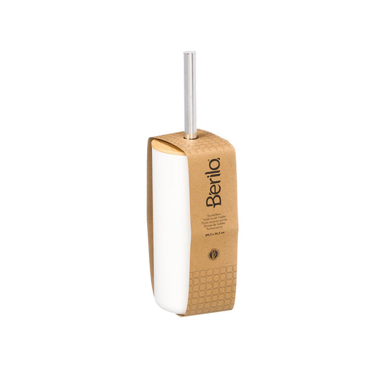 Bamboo Lid Toilet Brush White