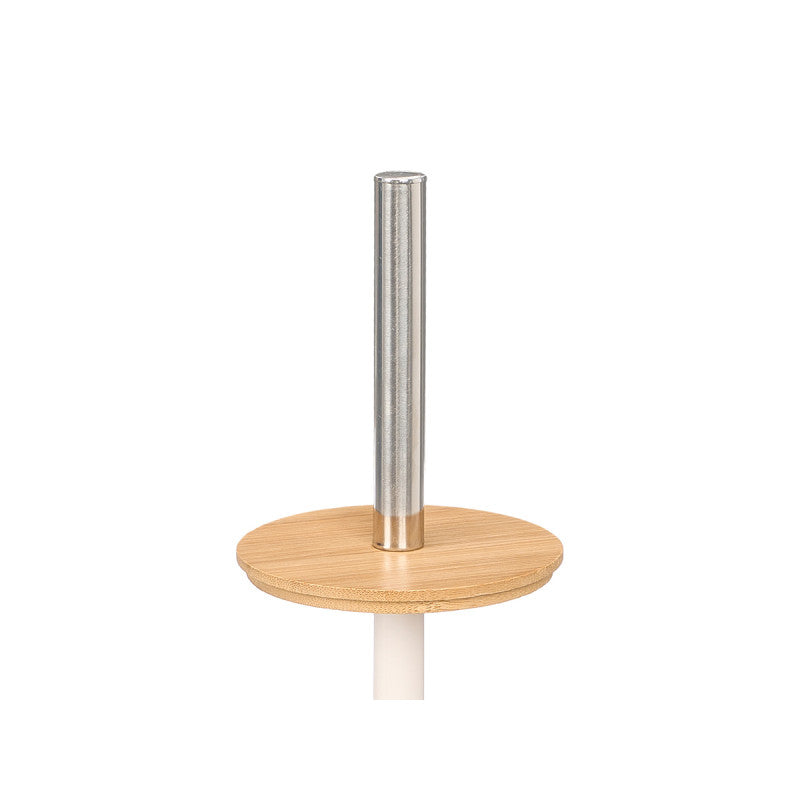Bamboo Lid Toilet Brush White