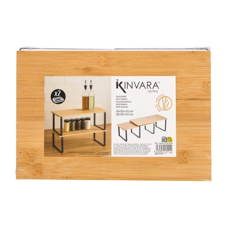 Bamboo Shelves wLegs 2pc Set