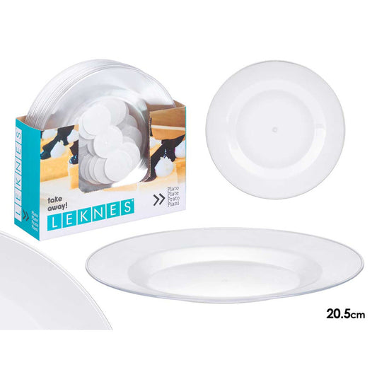 Plastic Plate Rnd Sml Trans 20.5cm