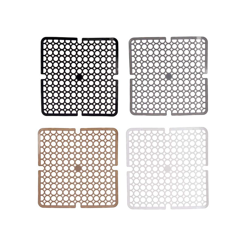 Sink Mat Sq 28x31cm 4 Asst