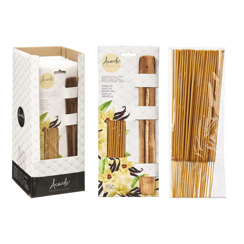 Incense Stks Vanil 50pc Wd Hld