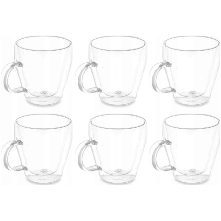 Double Wall Breakfast Glass Mug 270ml