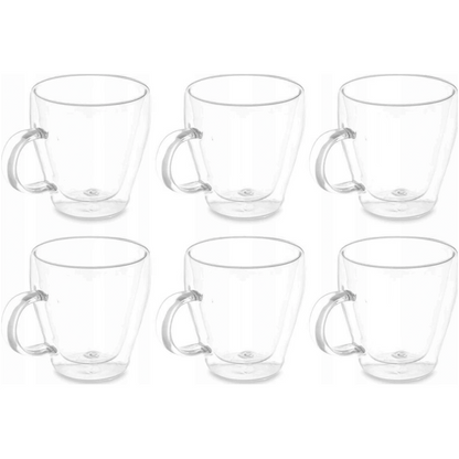 Double Wall Breakfast Glass Mug 270ml