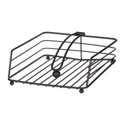 Napkin Holder Square wBlack Metal