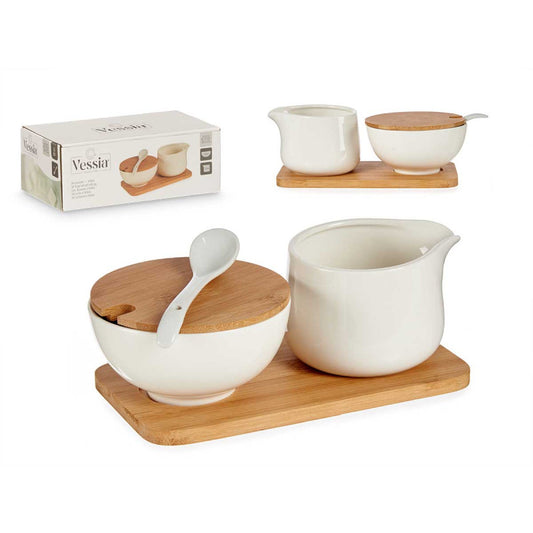 Ceramic Condiment Set 180ml White