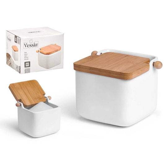 Ceramic Condiment Jar 800ml White