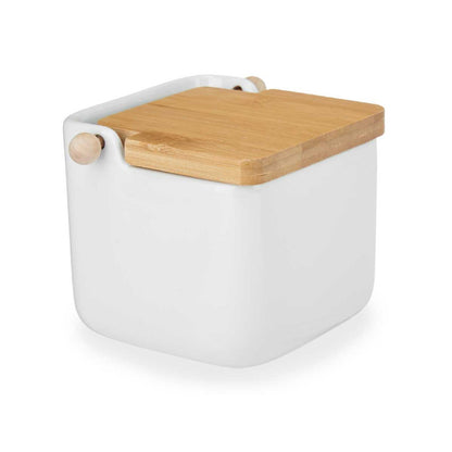 Ceramic Condiment Jar 800ml White