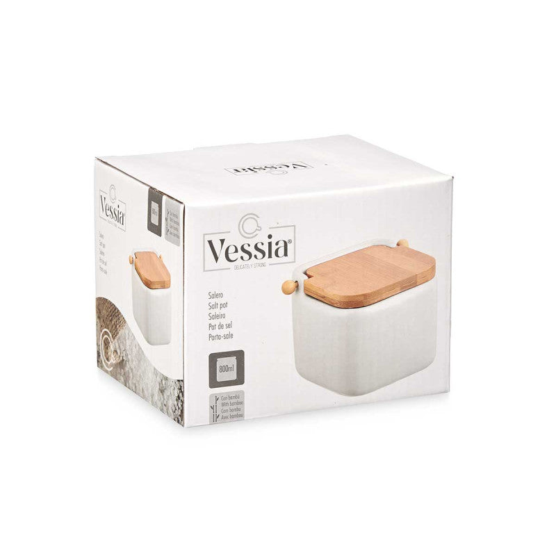 Ceramic Condiment Jar 800ml White