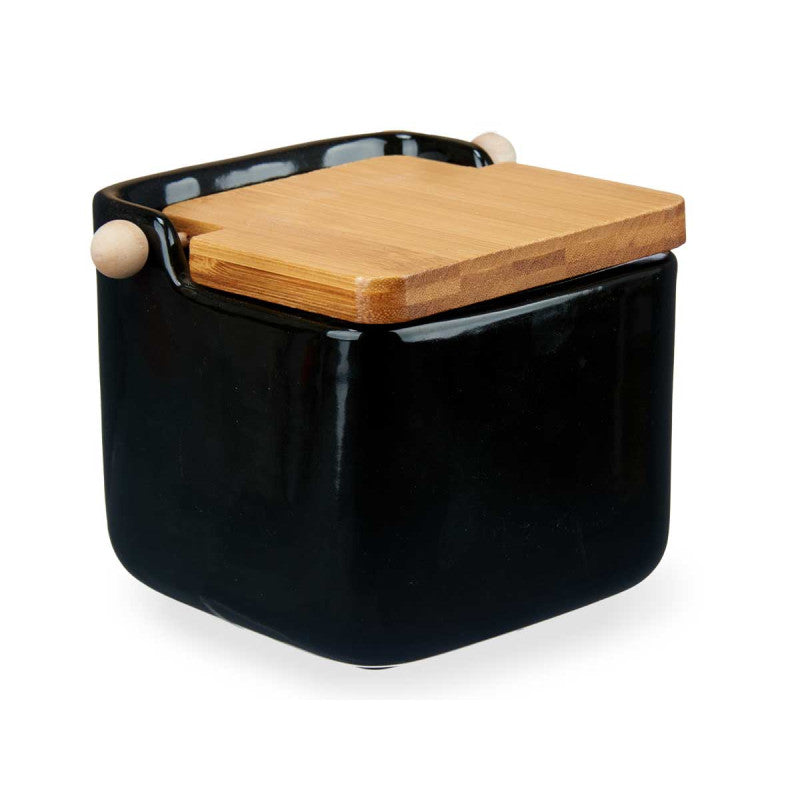 Ceramic Condiment Jar 800ml Black