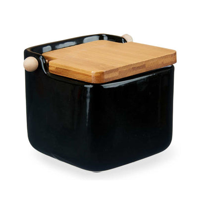 Ceramic Condiment Jar 800ml Black
