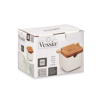 Ceramic Condiment Jar White