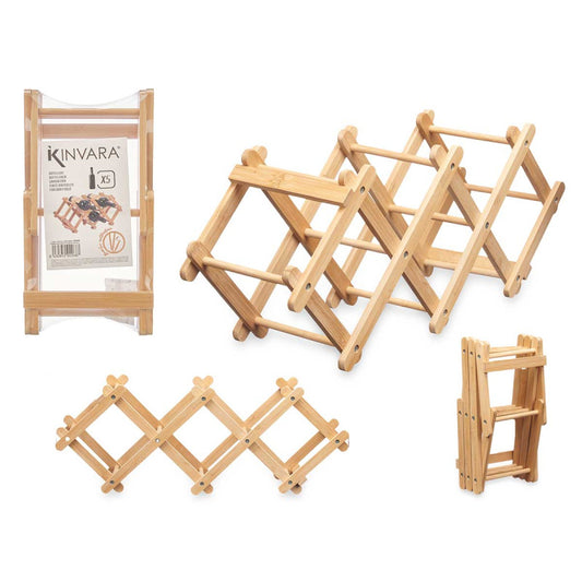 Bottle Rack Foldable Bamboo