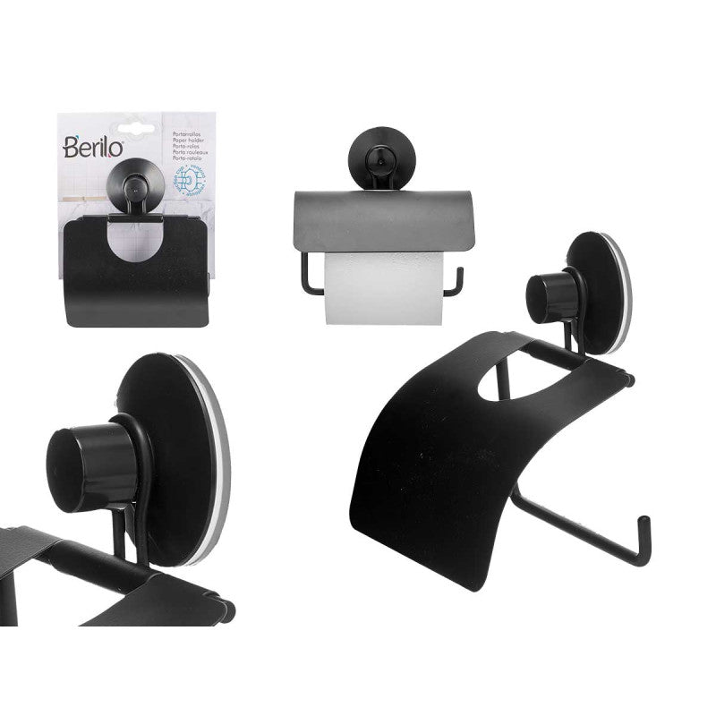 Metal Toilet Paper Holder Blk