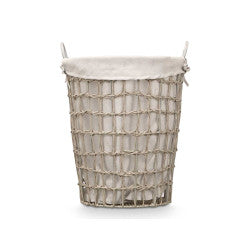 Tall Knitted Basket Grey