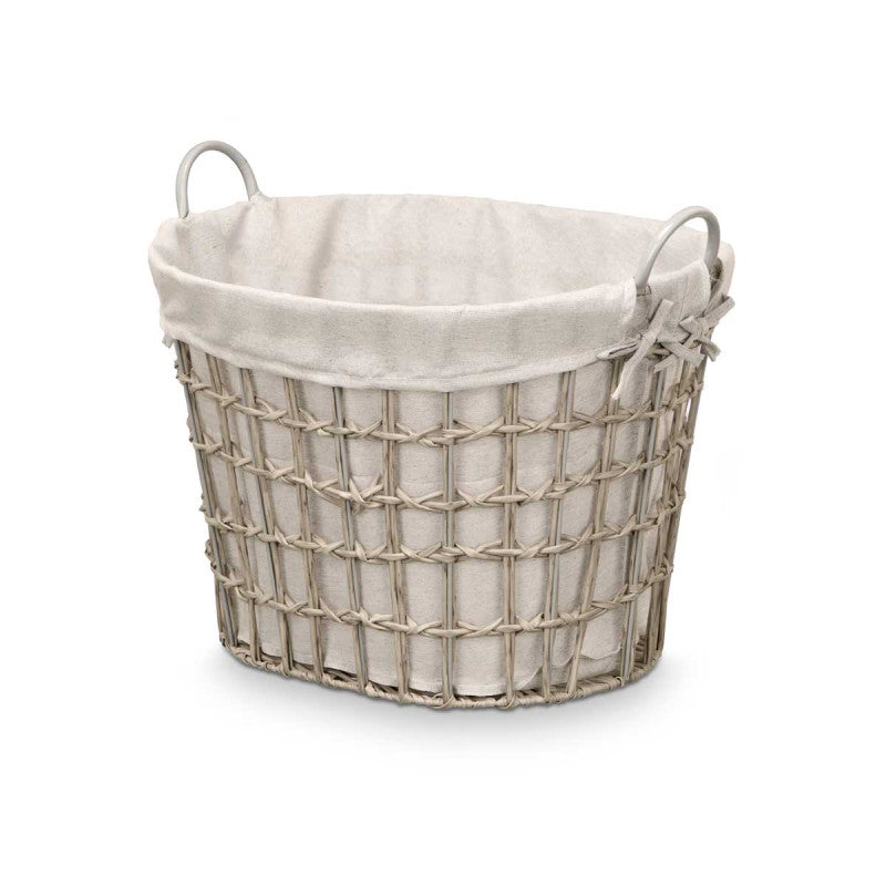 Knitted Lined Basket Grey