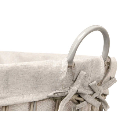 Knitted Lined Basket Grey