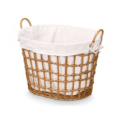 Knitted Lined Basket Natural