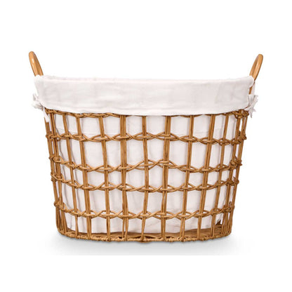Knitted Lined Basket Natural