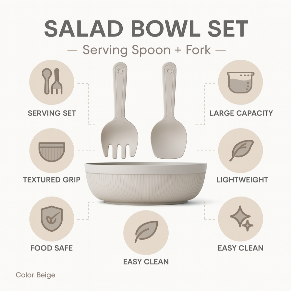 Chef Line Salad Bwl Set 4000ml asst